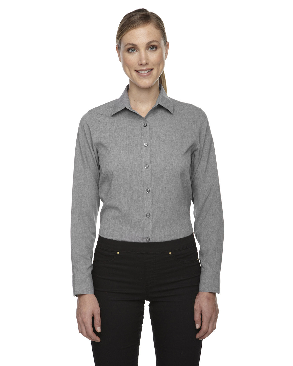 North End Ladies' Mélange Performance Shirt - Front
