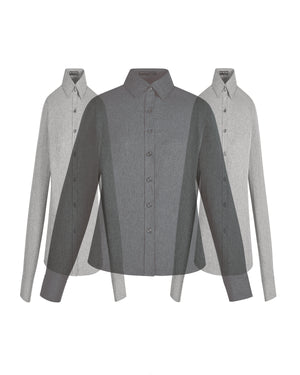 North End Ladies' Mélange Performance Shirt - Carbon Heather