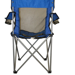 Mesh Folding Chair With Carrying Bag - Royal Blue With Black