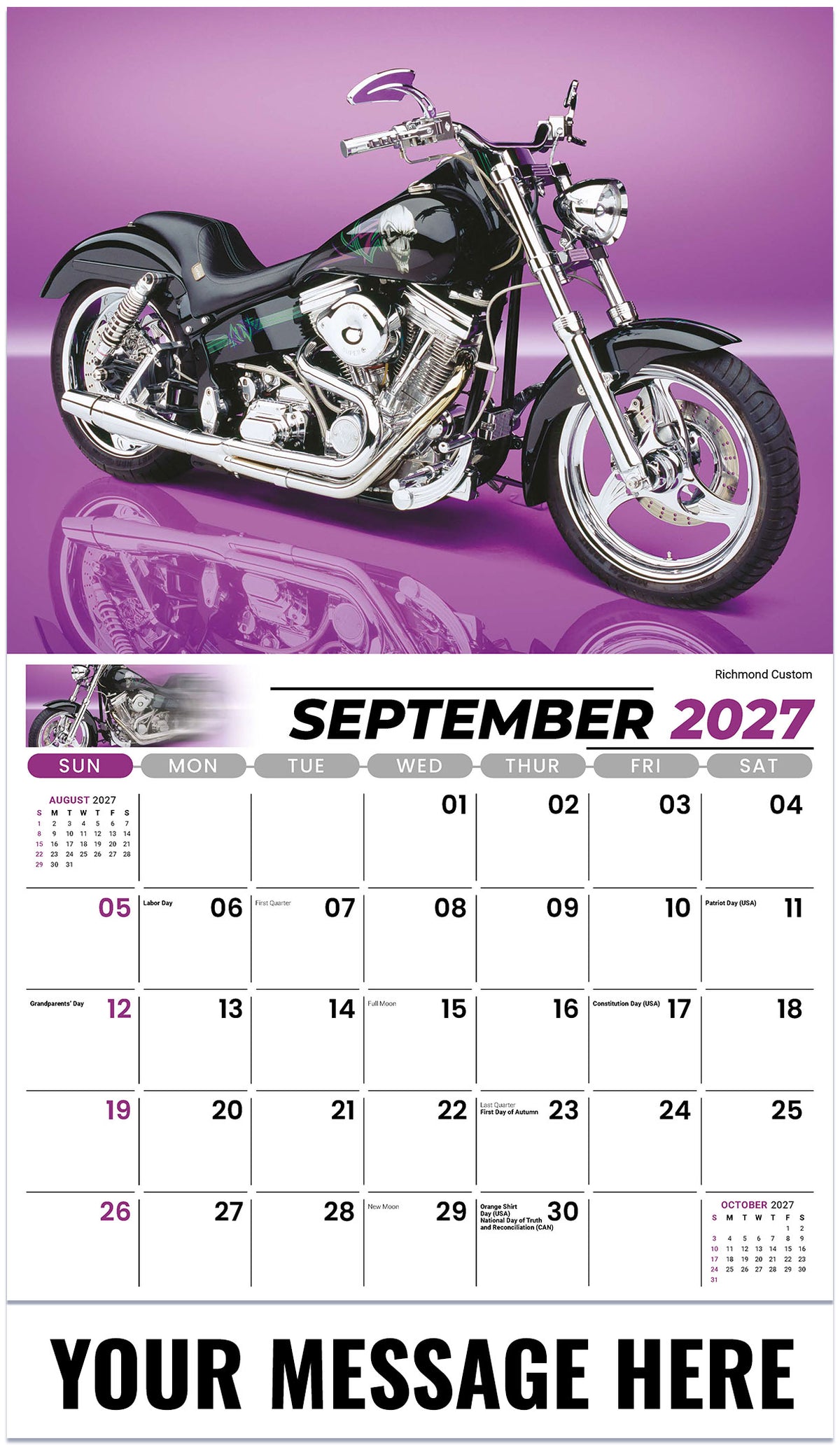 Motorcycle Mania - 2027 Promotional Calendar