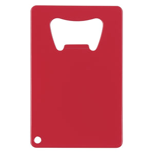 Credit Card Shaped Bottle Opener - Red