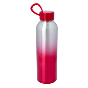 21 Oz. Aluminum Chroma Bottle - Silver With Red