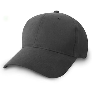 Constructed Mid Weight Brushed Cotton Twill Cap - Gray