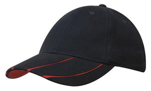 Navy/Red 6 Panel BHC Cap with Peak Inserts