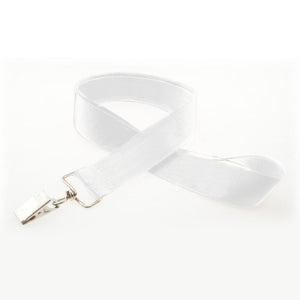 1" BEST Value Lanyard - White