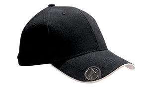 BHC Golf Cap Magnetic Marker - Custom Embroidered - Black With Stone