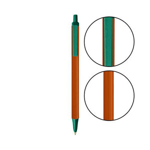 Metallic Orange BIC® Clic Stic® Pen - Metallic Orange With Forest Green