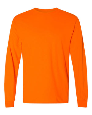 Gildan Adult 50/50 Long-Sleeve T-Shirt - Safety Orange