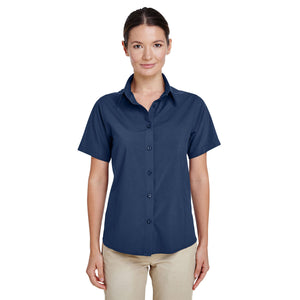 Ladies' Paradise Short-Sleeve Performance Shirt - Navy