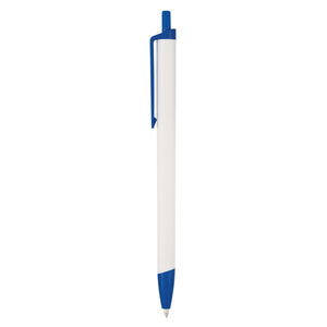 Slim Click Pen - White With Blue