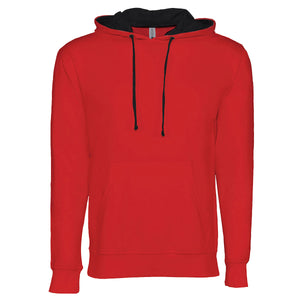 Unisex Laguna French Terry Pullover Hooded Sweatshirt - Red/black