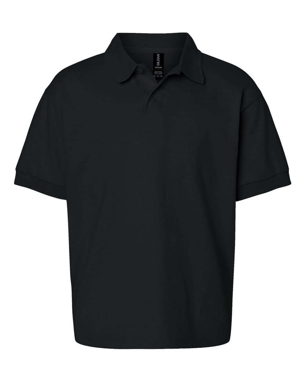 Gildan Youth Jersey Polo - Black