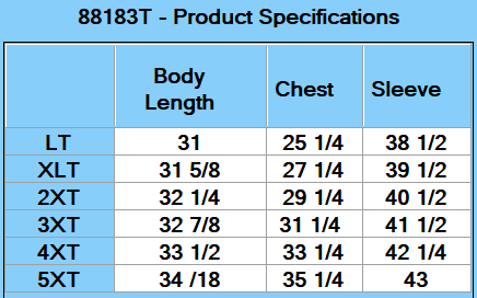 CORE365 Men's Tall Techno Lite Motivate Unlined Lightweight Jacket - Specs