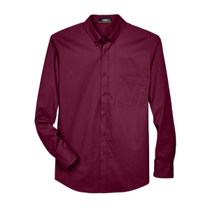 Core 365 Operate Long Sleeve Twill Shirt (Men's) - Burgundy