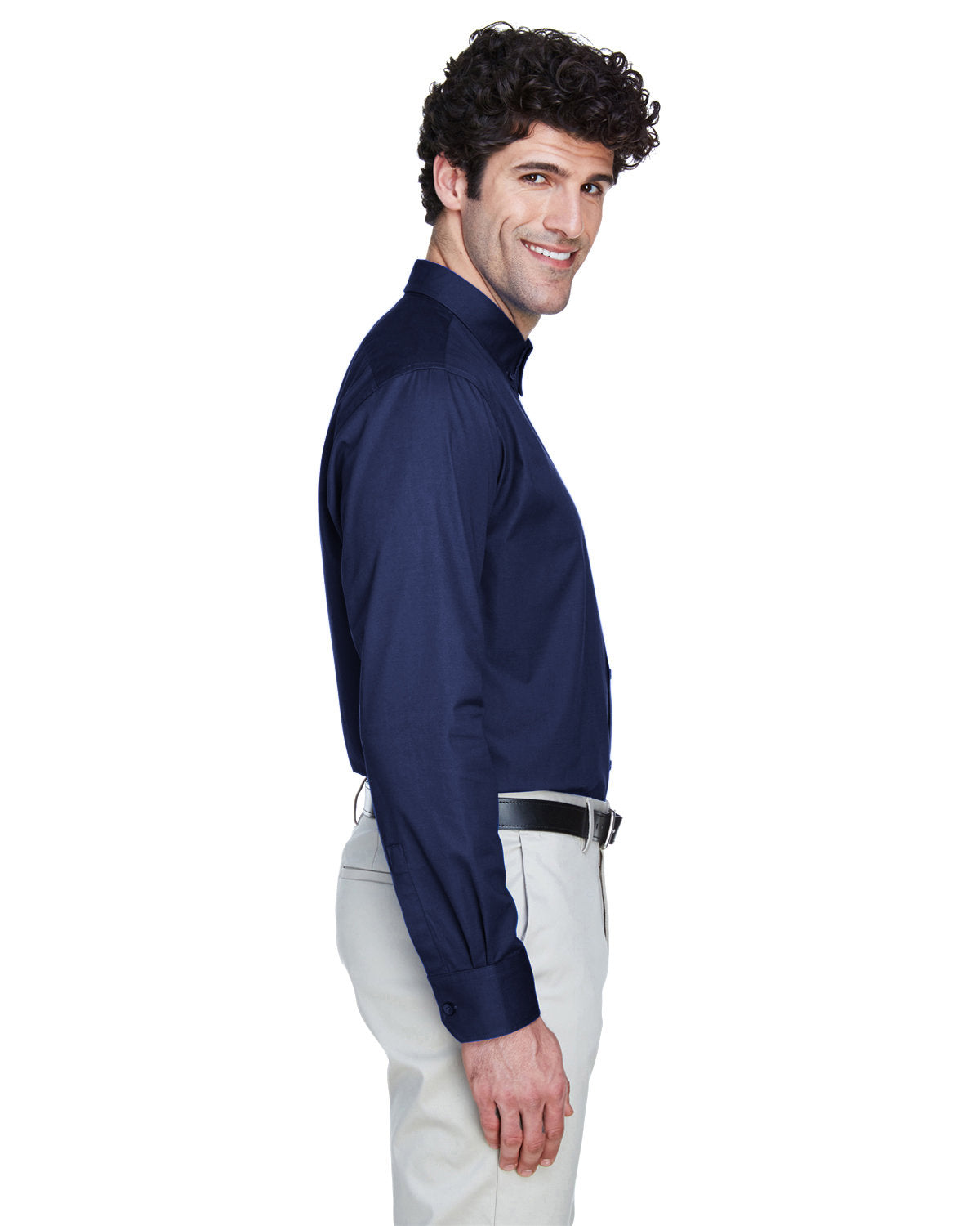 Core365 Men's Tall Operate Long-Sleeve Twill Shirt - Side
