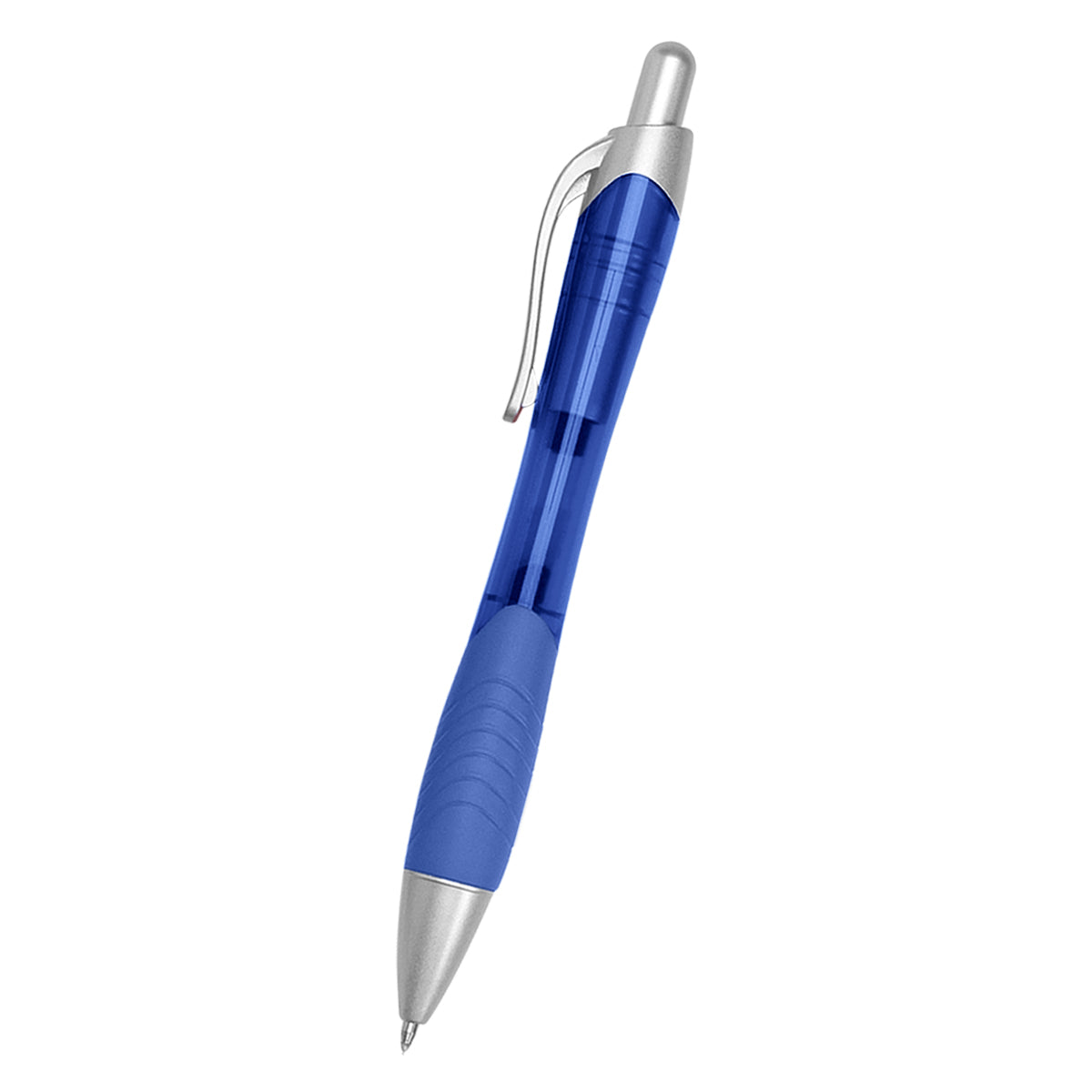 Rio Gel Pen With Contoured Rubber Grip - Translucent Blue
