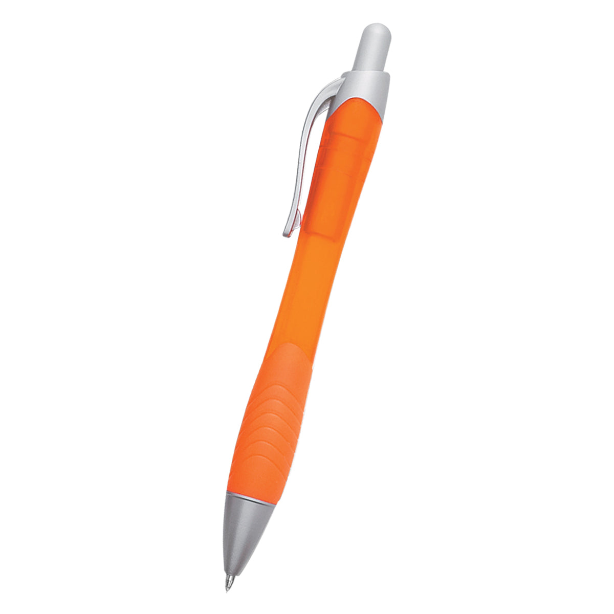 Rio Gel Pen With Contoured Rubber Grip - Translucent Orange