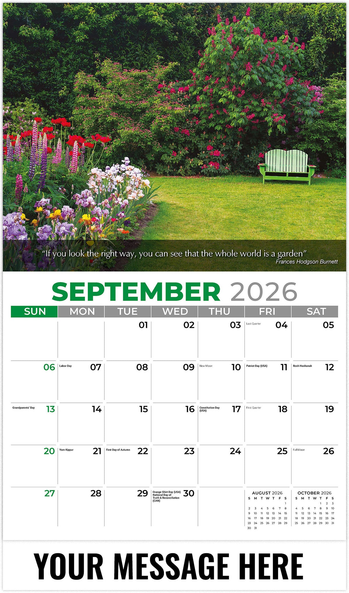 Flowers and Gardens - 2026 Promotional Calendar