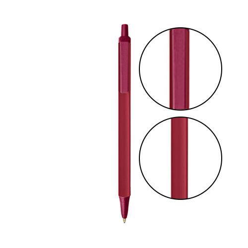 Metallic Red BIC® Clic Stic® Pen - Metallic Red With Burgundy