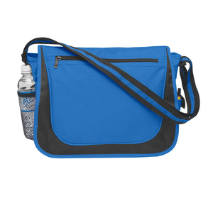 Messenger Bag With Matching Striped Handle (Royal Blue)