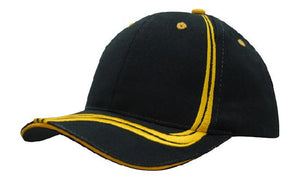 6 Panel BHC Cap Sand & Embroidered Lines - Custom Embroidered - HP4099 -