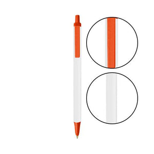 Clear BIC® Clic Stic® Pen - Clear With Orange