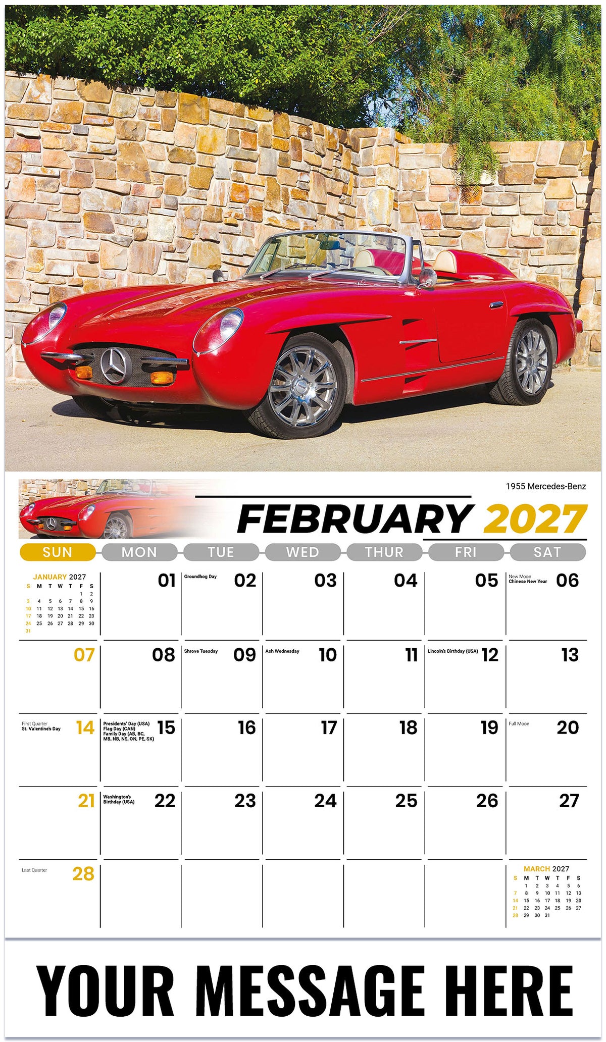 Classic Cars - 2027 Promotional Calendar