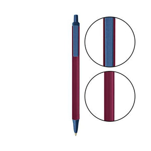 Burgundy BIC® Clic Stic® Pen - Burgundy With Metallic Dark Blue