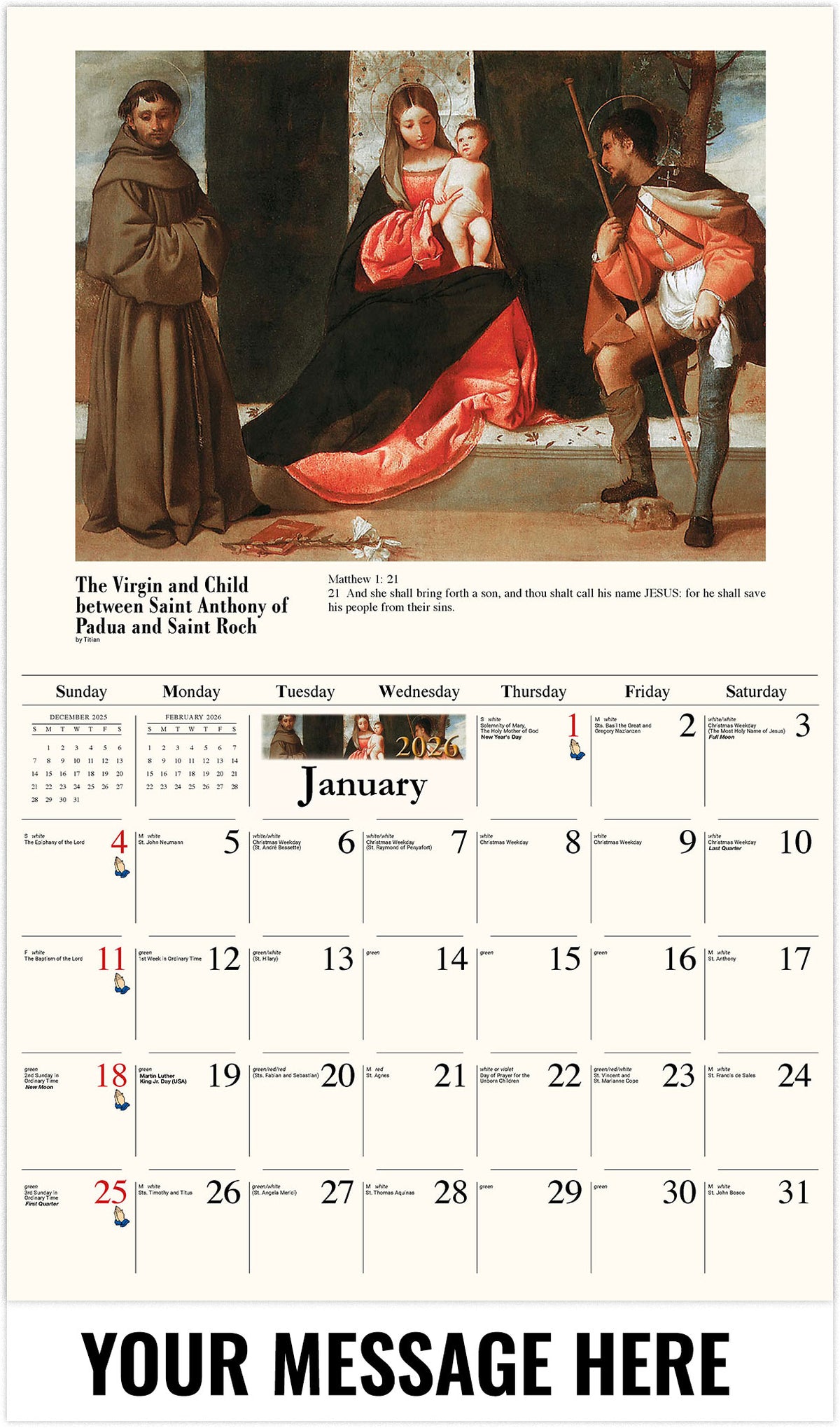 Catholic Inspirations - 2026 Promotional Calendar