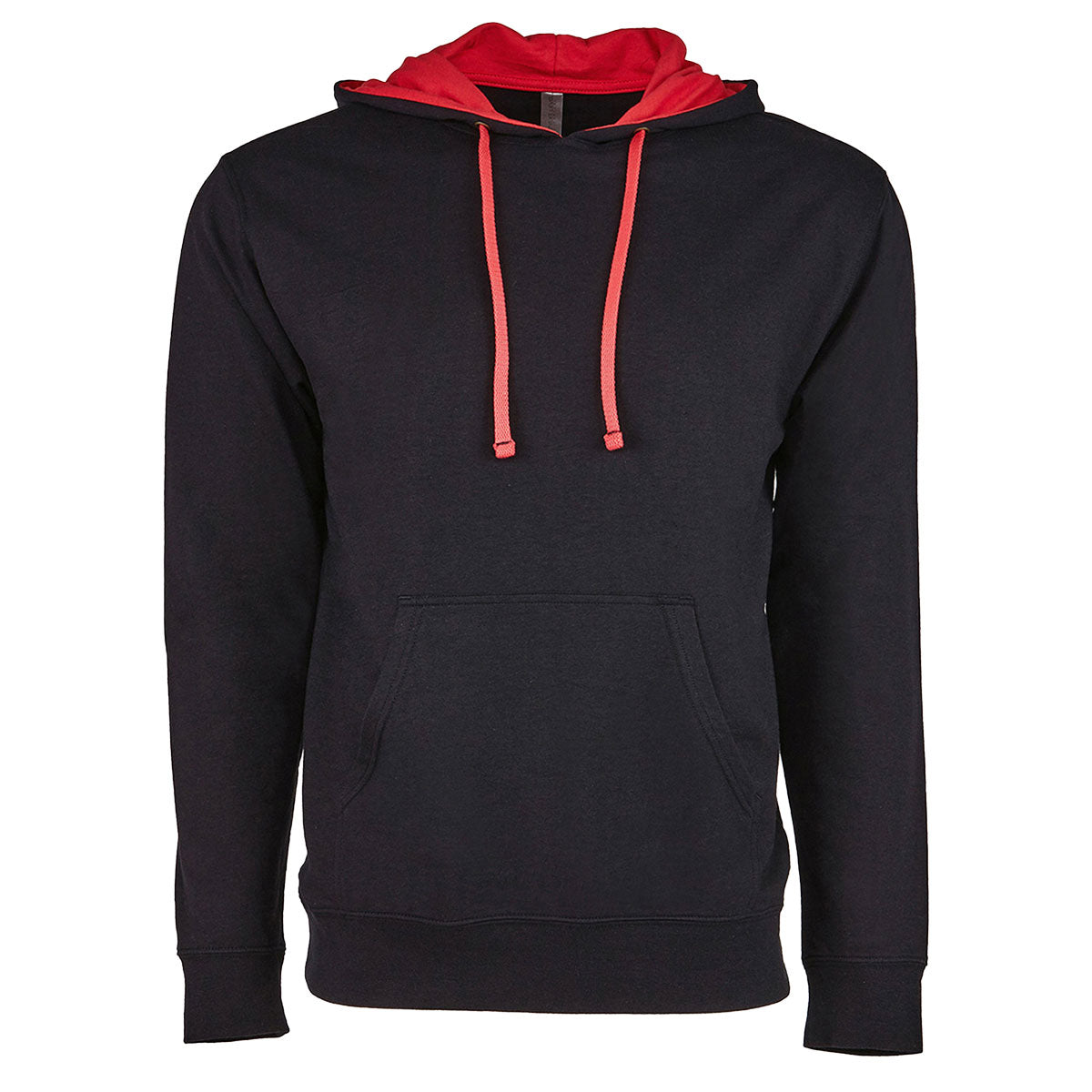 Next Level Unisex Laguna French Terry Pullover Hooded Sweatshirt - Black/red