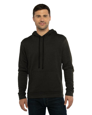 Next Level Apparel Unisex Malibu Pullover Hooded Sweatshirt - Heather Black