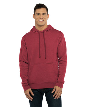 Next Level Apparel Unisex Malibu Pullover Hooded Sweatshirt - Heather Cardinal