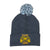 Knitted Acrylic Beanie with Pom Pom - Custom Embroidered - HP4256