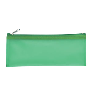 Zippered Pencil Case - Frost With Light Green