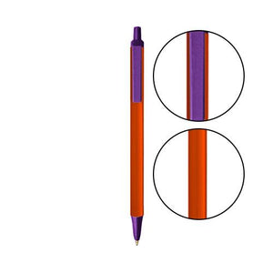 Orange BIC® Clic Stic® Pen - Orange With Purple