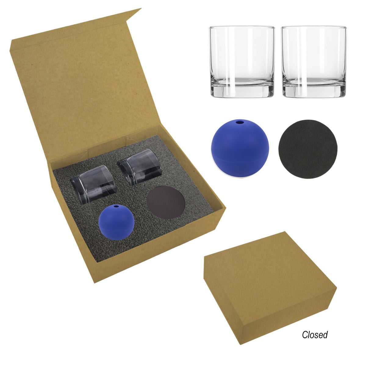 Ice-Sphere Whiskey Kit - Blue/Natural