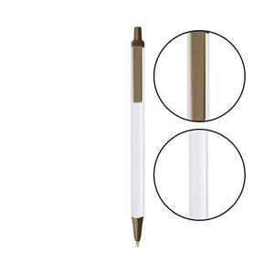 White BIC® Clic Stic® Pen - White With Metallic Sand