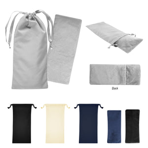 Eye Pillow With Polyester Drawstring Pouch - Navy Blue/Black