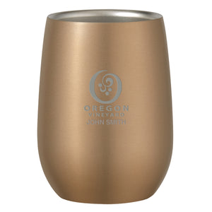 9 Oz. Stainless Steel Stemless Wine Glass - Gold