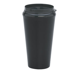 16 Oz. Infinity Tumbler With Plastic Sip Thru Lid - Black