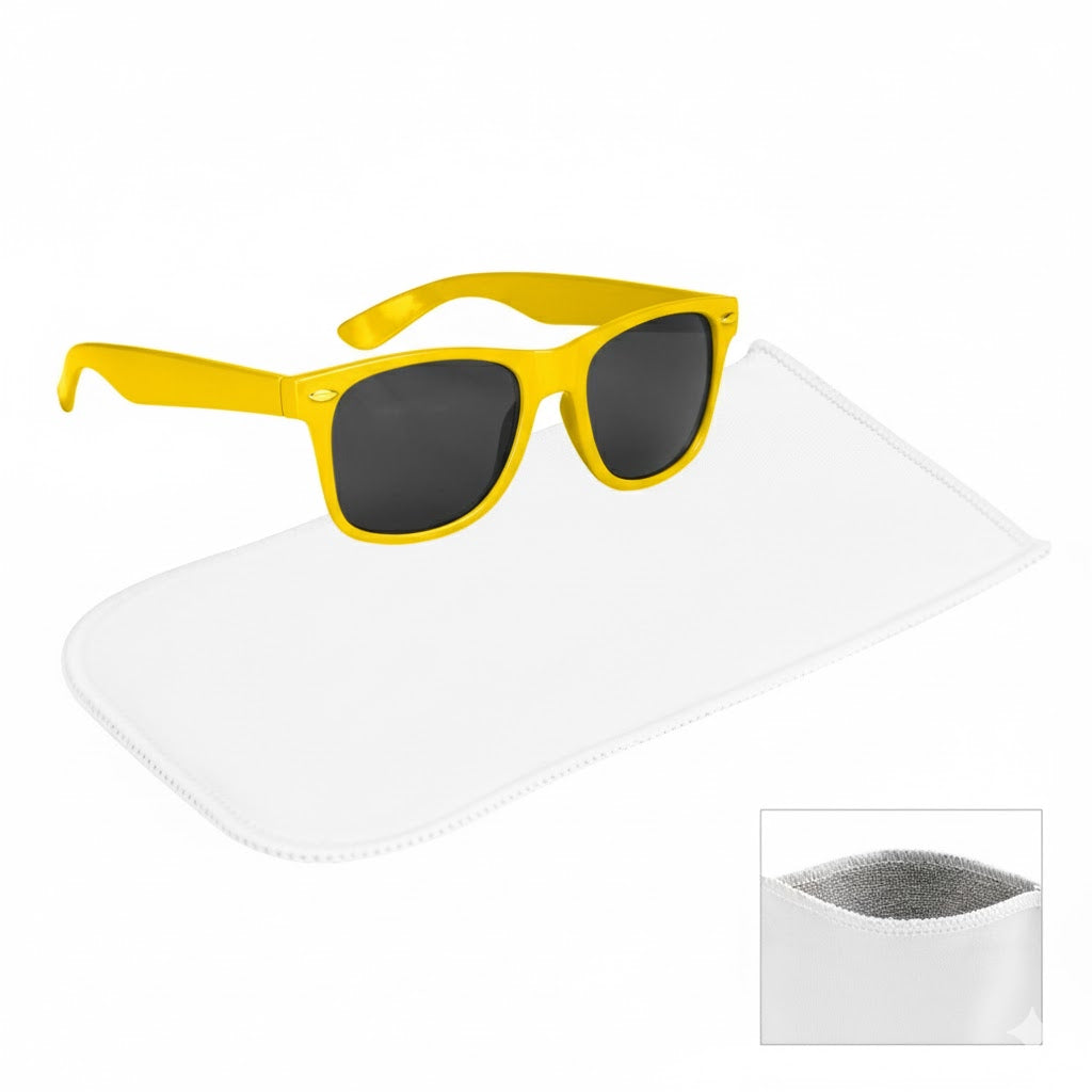 Malibu Sunglasses With Rpet Microfiber Sunglass Pouch - Bright Yellow