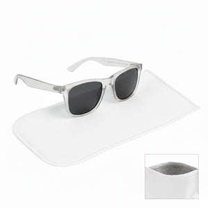 Malibu Sunglasses With Rpet Microfiber Sunglass Pouch - Translucent Clear