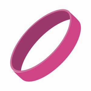 Silicone Wrist Bands- Debossed - CM2050_DEB - Hot Pink