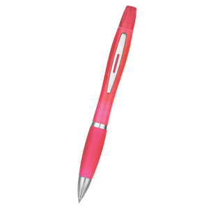 Twin-Write Pen With Highlighter (Translucent Pink)