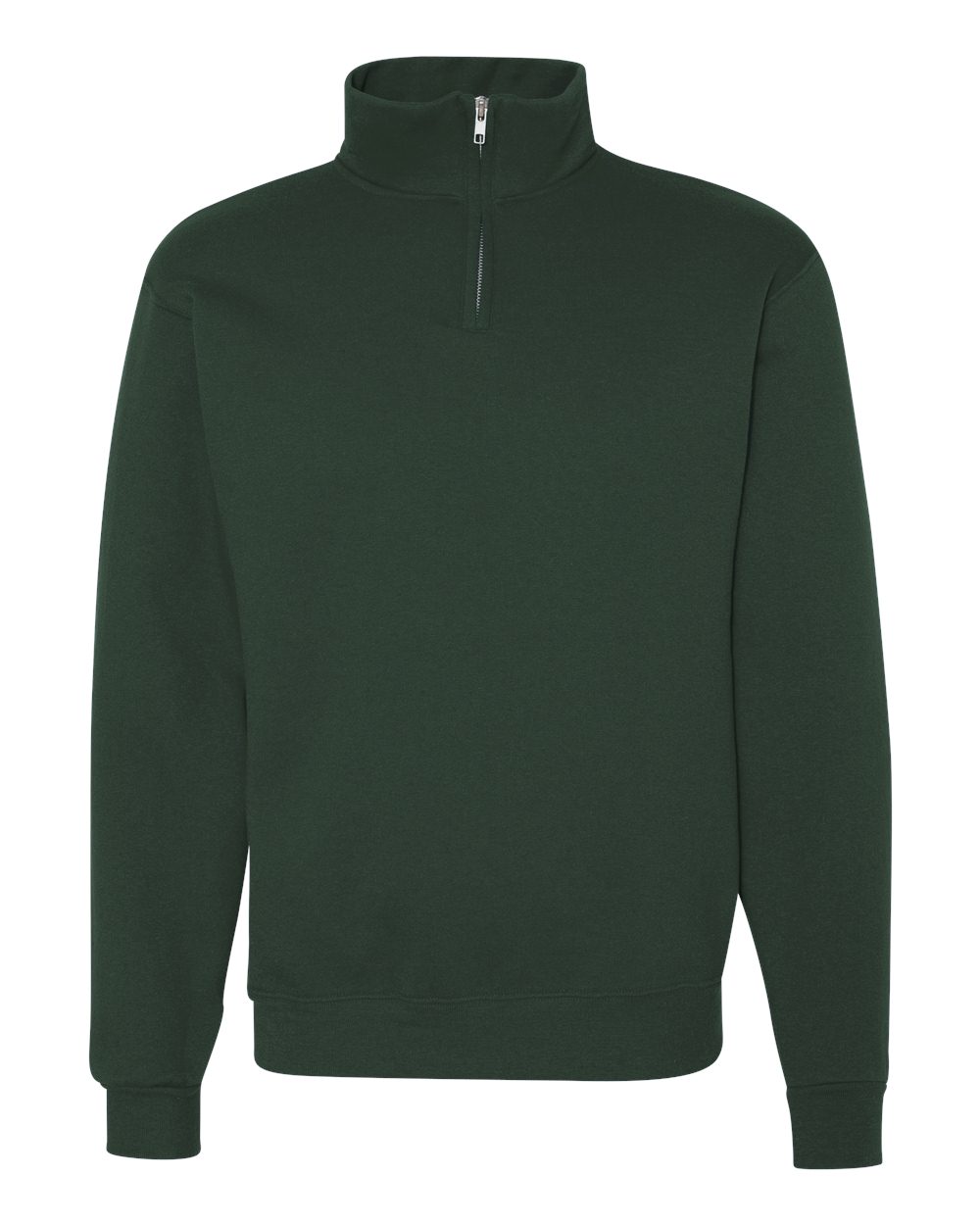 JERZEES Adult 8 oz. NuBlend® Quarter-Zip Cadet Collar Sweatshirt - Forest Green