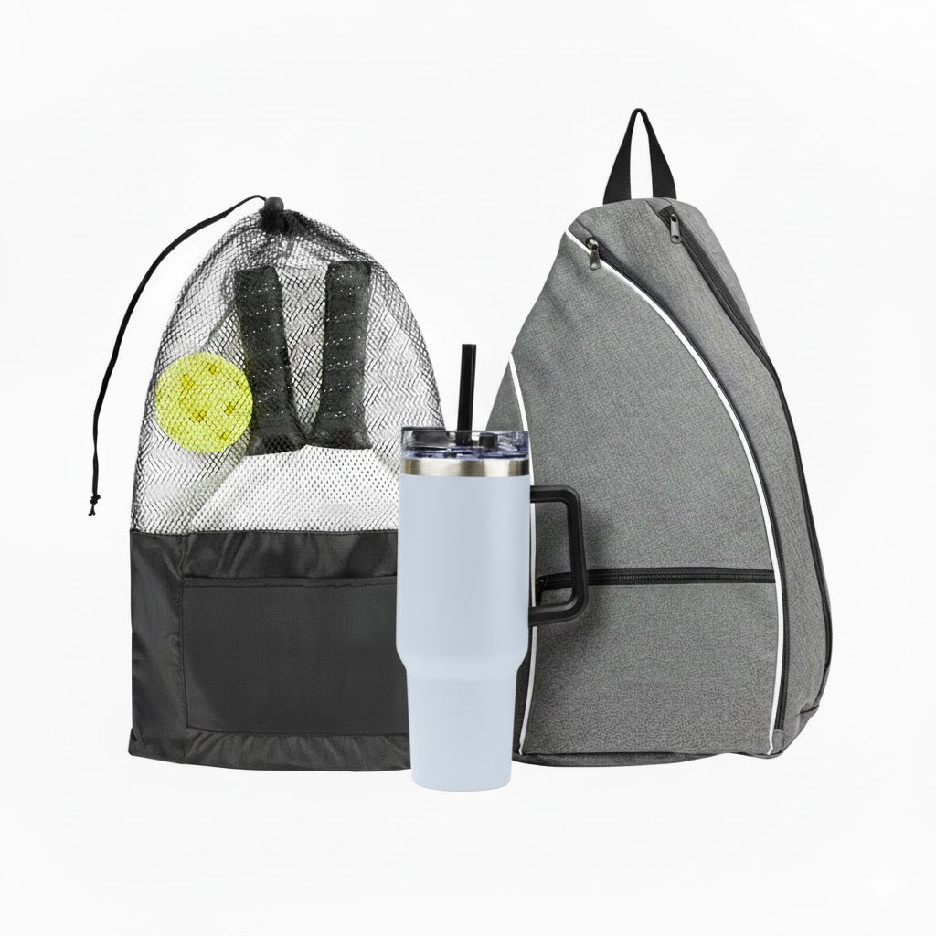 INTREPID PICKLEBALL KIT - Heather Gray/Light Blue