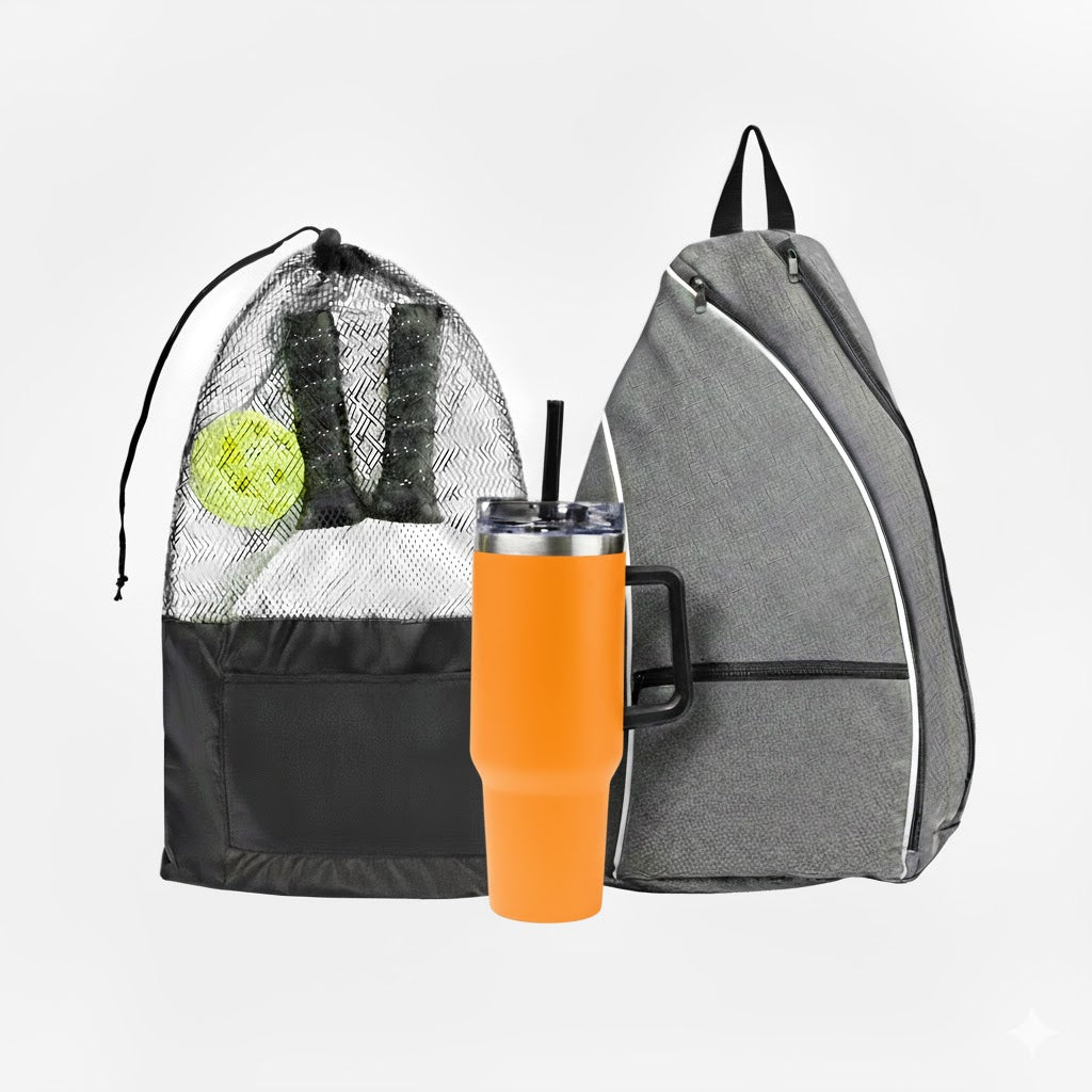 INTREPID PICKLEBALL KIT - Heather Gray/Orange