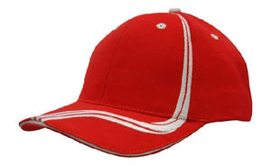 6 Panel BHC Cap Sand & Embroidered Lines - Custom Embroidered - HP4099 -