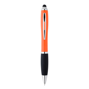 Satin Stylus Pen - Orange With Black