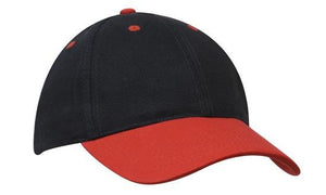 Heavyweight Sports Cap Two Tone - White With Red